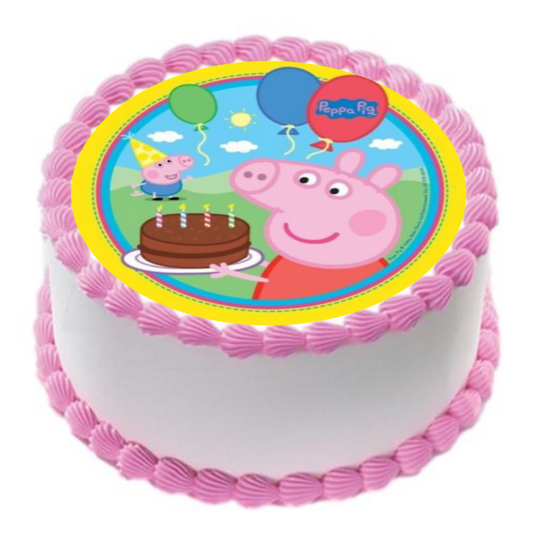 Peppa Pig Edible Cake Topper