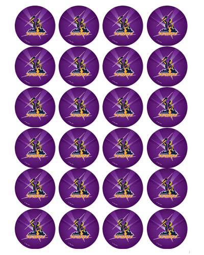 Melbourne Storm Edible Cupcake Toppers