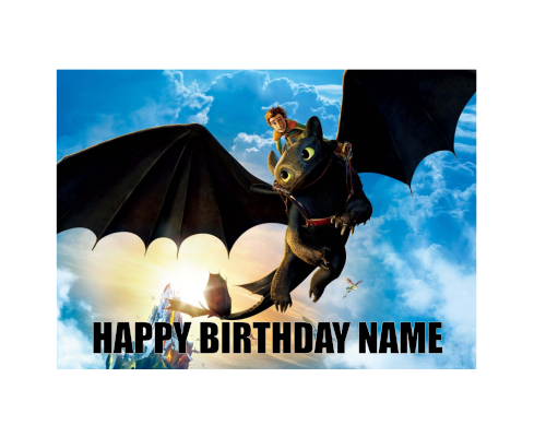 How to Train Your Dragon A4 Edible Image