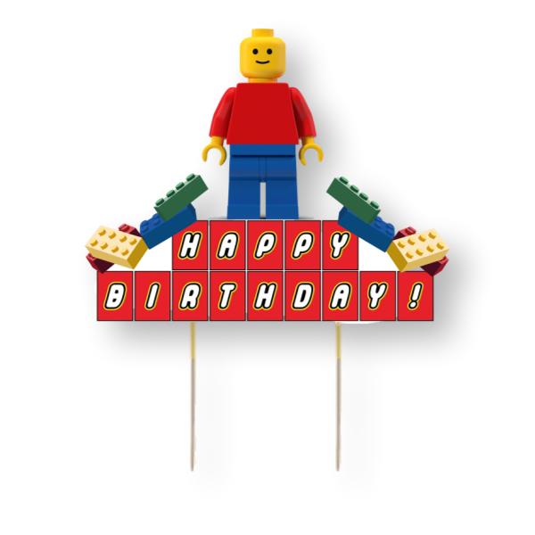 Lego Card Cake Topper