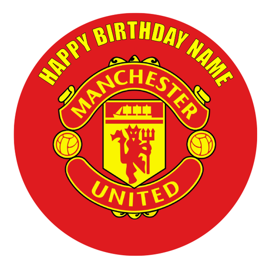 Manchester United Edible Cake Topper
