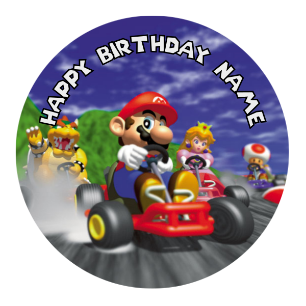 Mario Kart Edible Cake Topper