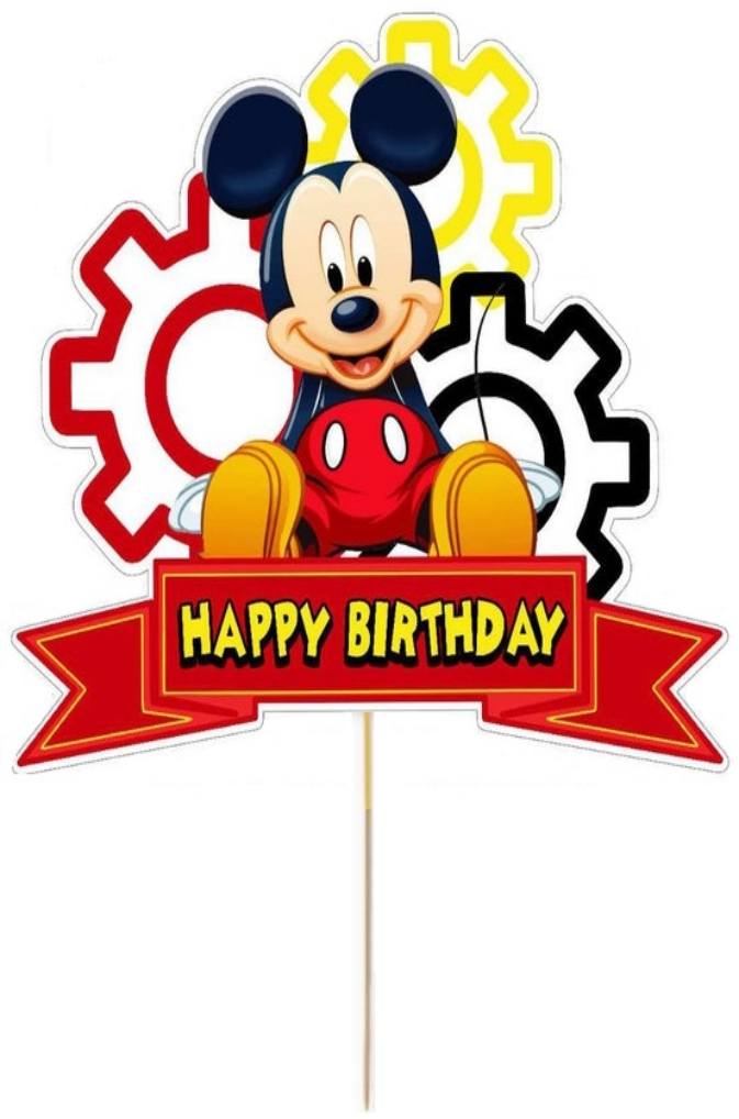 Mickey Mouse Card Cake Topper