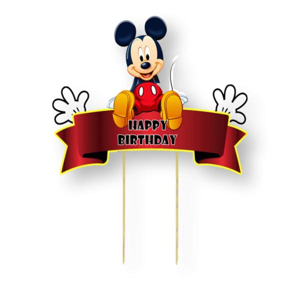 Mickey Mouse Card Cake Topper