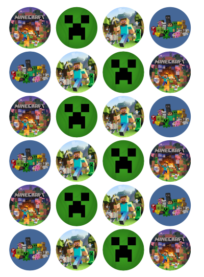 NEW Minecraft Edible Cupcake Toppers