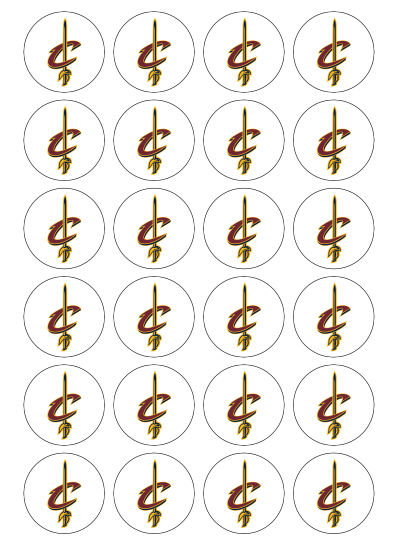 NBA Cleveland Cavaliers Edible Cupcake Toppers