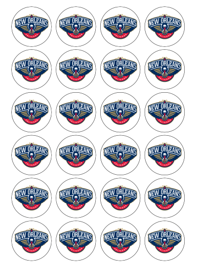 NBA New Orleans Pelicans Edible Cupcake Toppers