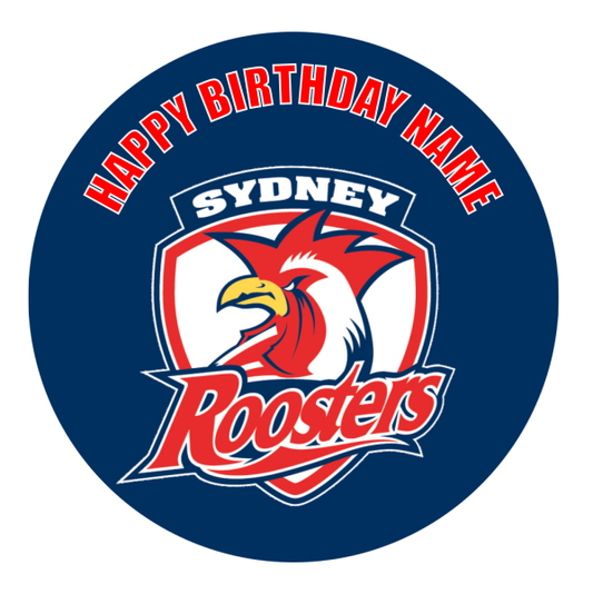 Sydney Roosters Edible Cake Topper