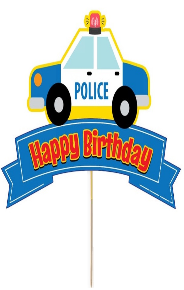 Police Card Cake Topper