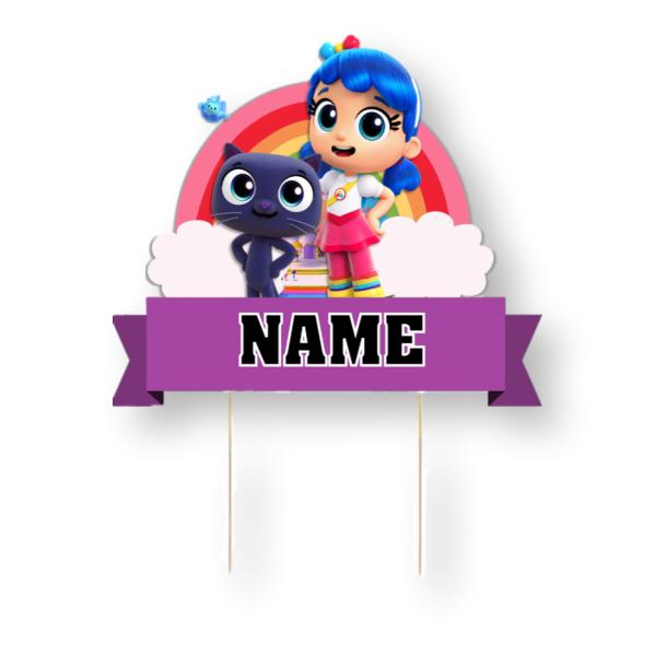 True And The Rainbow Kingdom Card Cake Topper