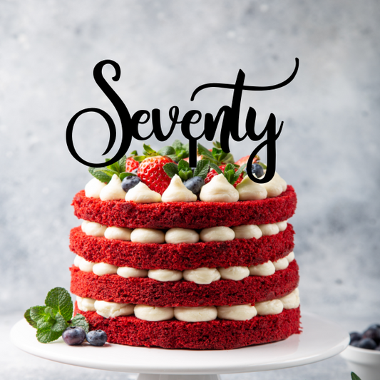 70th Seventy Birthday Cake Topper