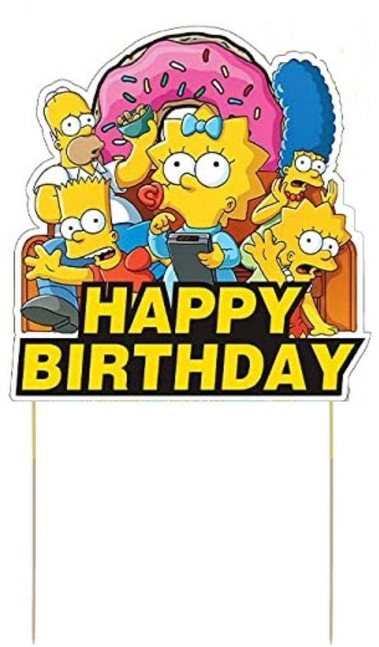 The Simpsons Card Cake Topper