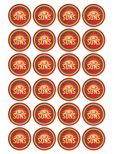 Gold Coast Suns Edible Cupcake Toppers