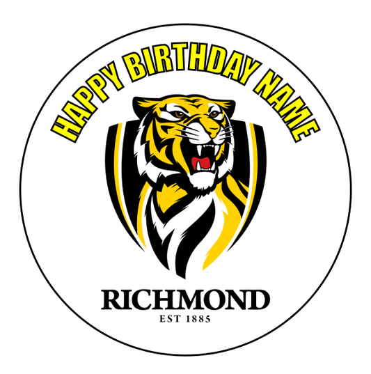 Richmond Tigers Edible Cake Topper