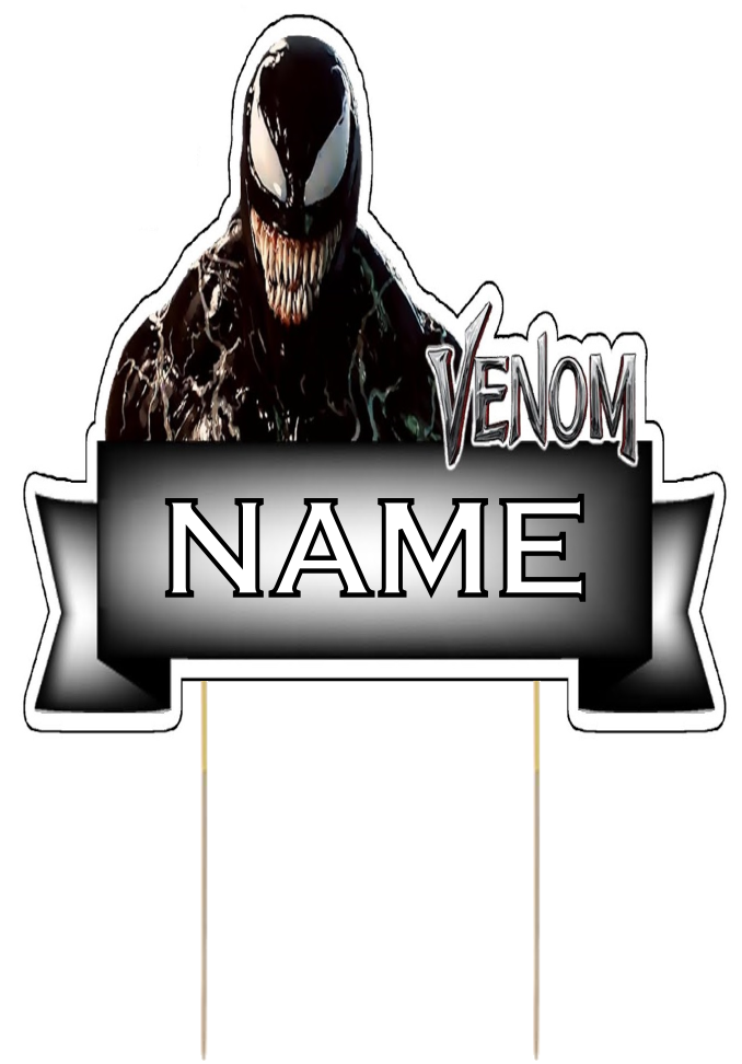 Venom Card Cake Topper