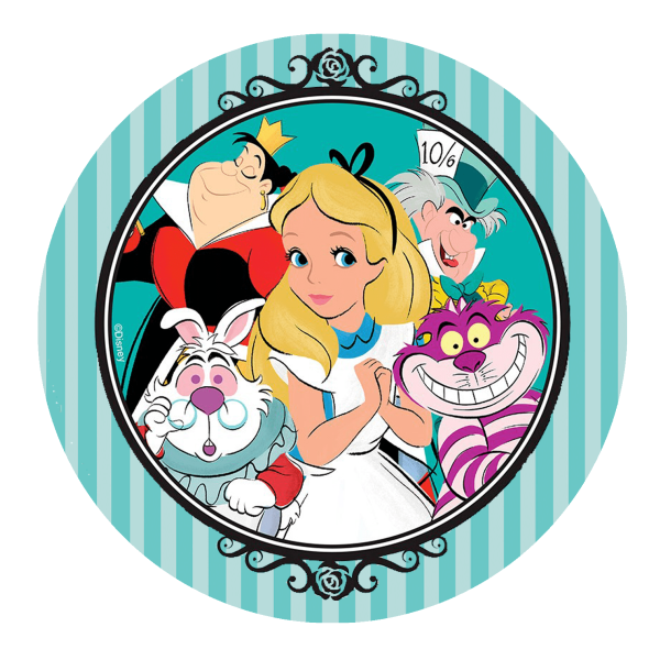 Alice in Wonderland Edible Cake Topper