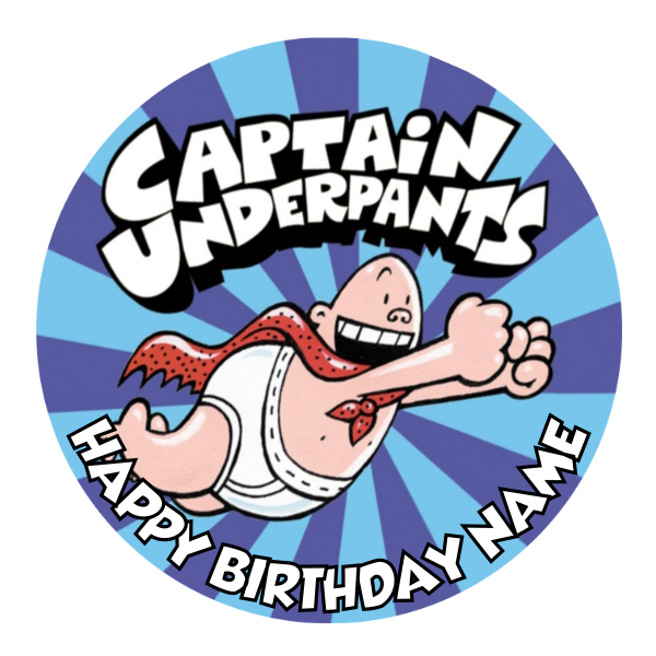 Captain Underpants Edible Cake Topper