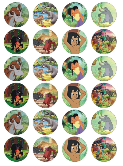 The Jungle Book Edible Cupcake Toppers