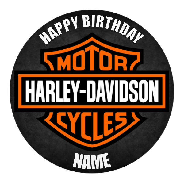 Harley Davidson Edible Cake Topper