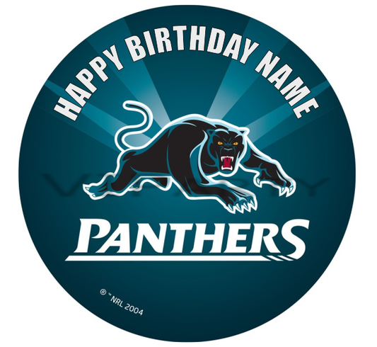 Penrith Panthers Edible Cake Topper
