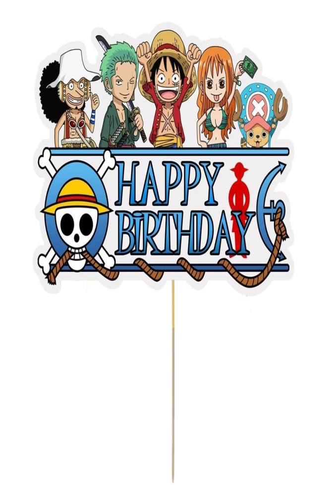 One Piece Card Cake Topper